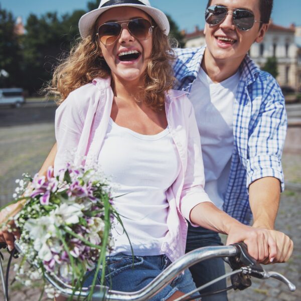 Couple with bicycles