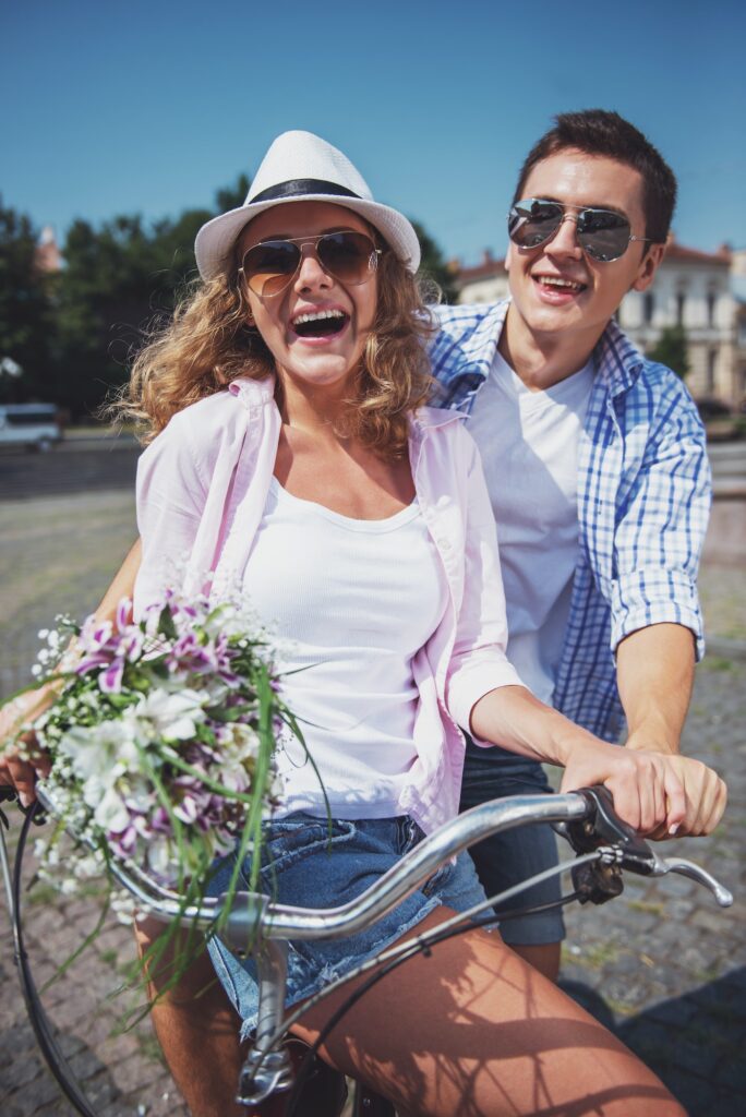 Couple with bicycles